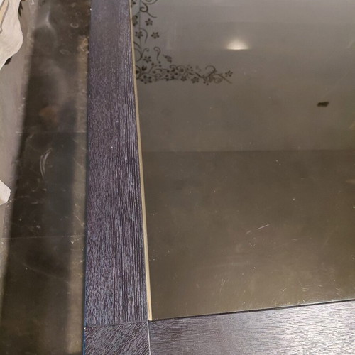 Wooden coffee table 120×120×40 cm used with double glass top