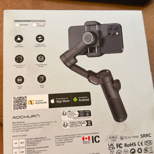 AOCHUAN Smart XE 3-Axis Gimbal Stabilizer for Smartphone like new