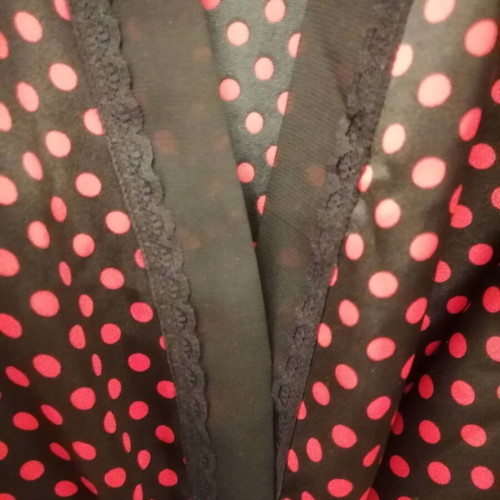 Silk Kimono Robe like new, black and burgundy red