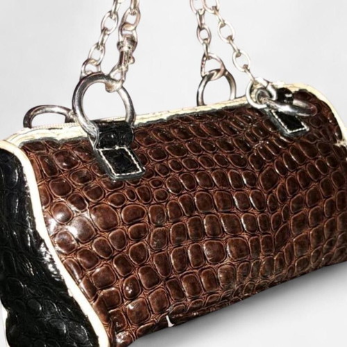 Guess vintage rare croc handbag, brown