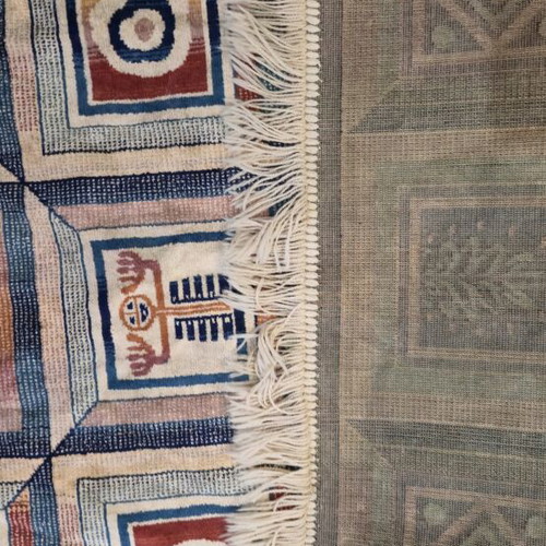 Belgian Runner Rug like new, 100% Viscose Ethnic Design 220x67cm