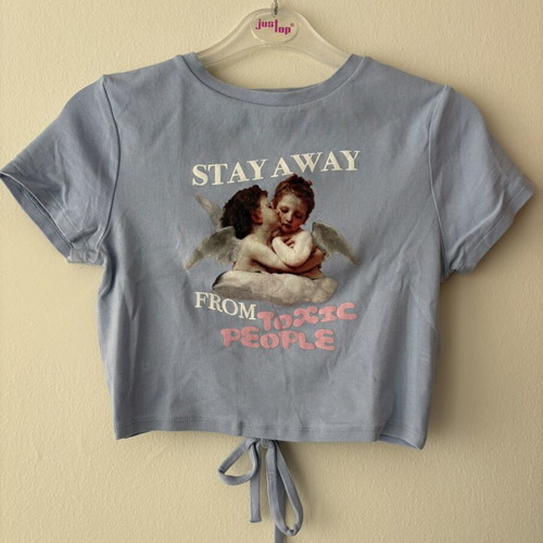 Short-sleeve T-shirt with angel design, Tally Weijl, size M