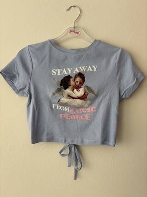Short-sleeve T-shirt with angel design, Tally Weijl, size M