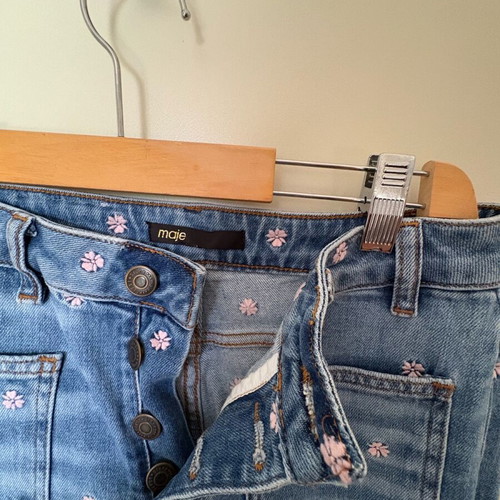 Maje blue denim pants like new