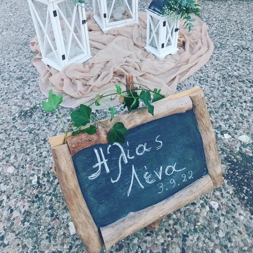 Decorative chalkboard handmade from driftwood used