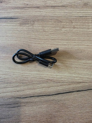 Usb to Type C charging cable used, black, 10 cm