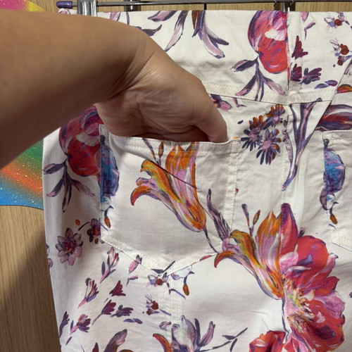 Stehmann floral pants like new, size L 40 12, multicolor