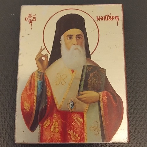 Christian icon Saint Nektarios like new