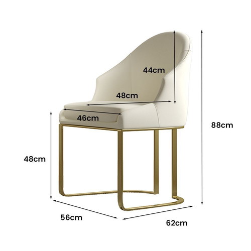 Modern beige dining chair set of 6, new