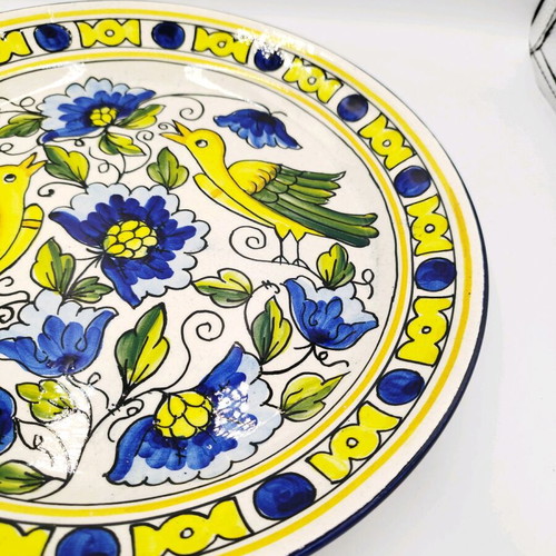 Vintage traditional Spanish hand-painted plate used
