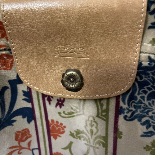 Longchamp crossbody bag limited edition like new, velvet fabric with leather details
