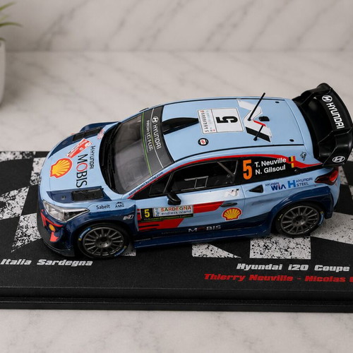 Hyundai i20 Coupe WRC Rally Italia Sardegna 2018 model 1:43 like new