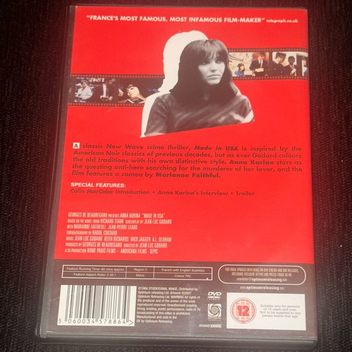 Made in U.S.A DVD like new with English subtitles