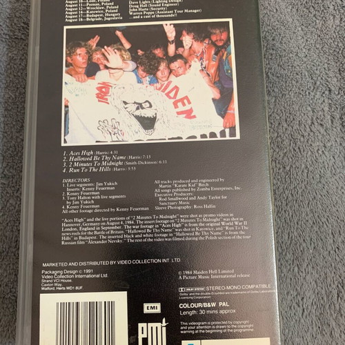 Iron Maiden Behind the Iron Curtain VHS video