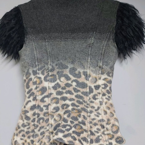 Marc Caine original vest like new, animal print and grey