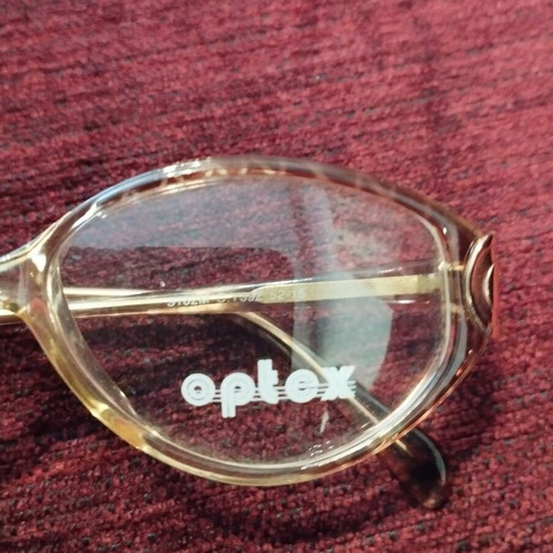 Optex Vintage Women's Eyeglass Frame New Transparent Honey