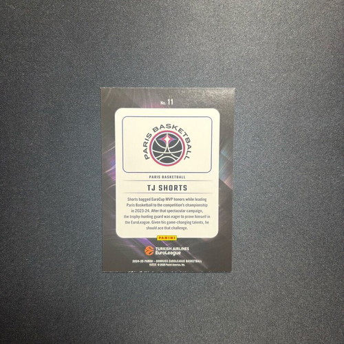 Panini Donruss EuroLeague 2024-25 Night Moves #11 TJ Shorts card like new SSP