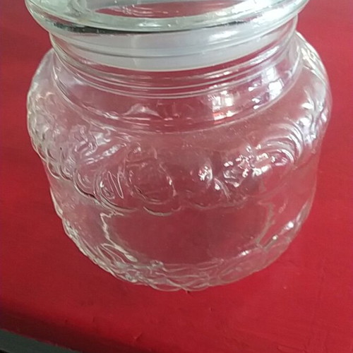 Glass jar used for storing sweets