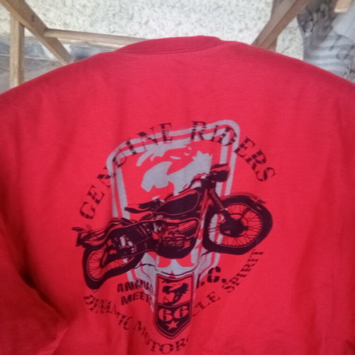Men's T-shirt with motorcycle design, XXL