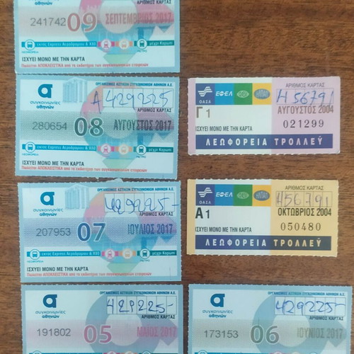 7 monthly unlimited travel cards for OASA, ISAP, ILPAP, ETHEL & Attiko Metro