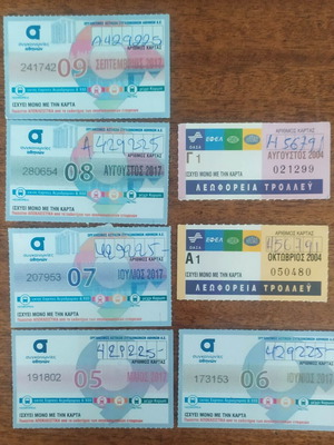 7 monthly unlimited travel cards for OASA, ISAP, ILPAP, ETHEL & Attiko Metro