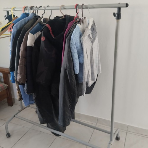 IKEA wheeled clothes rack