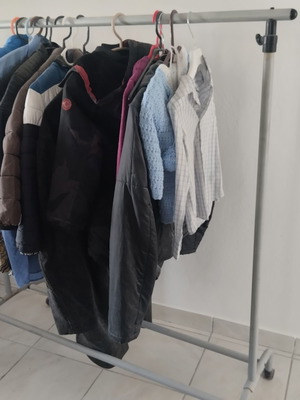 IKEA wheeled clothes rack