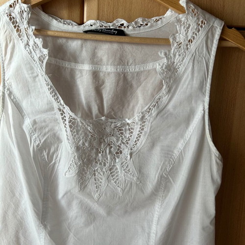 Betty Barclay linen blouse white like new, size 42