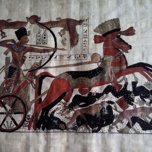 Egyptian battle-themed papyrus