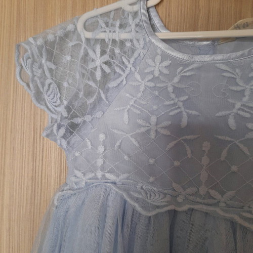 H&M dress like new, turquoise, 5-6 years old with tulle and lace