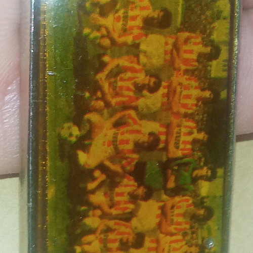 Vintage Olympiakos keychain used, 80s legend