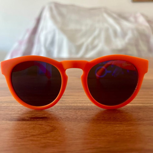 Aperol Spritz Sunglasses new, orange frame with blue lenses