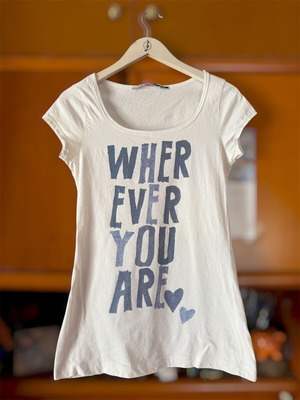 T-shirt Stradivarius άσπρο, σαν καινούργιο, μέγεθος S