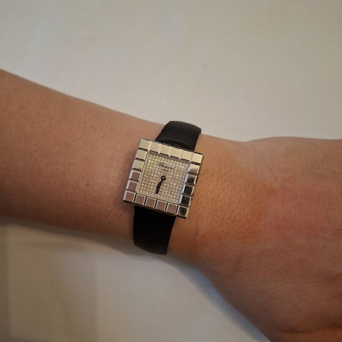 Chopard Ice Cube 18K White Gold Diamond Dial watch like new, full set