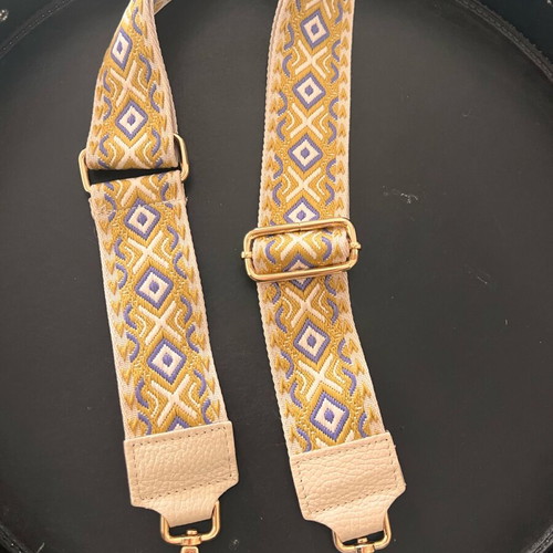 Woven strap with leather new for bags