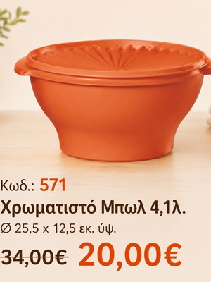 Tupperware Colored Bowl 4.1L New