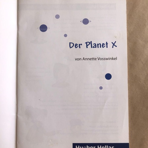 Der Planet X German Learning book like new, Level A1 from 9 years old