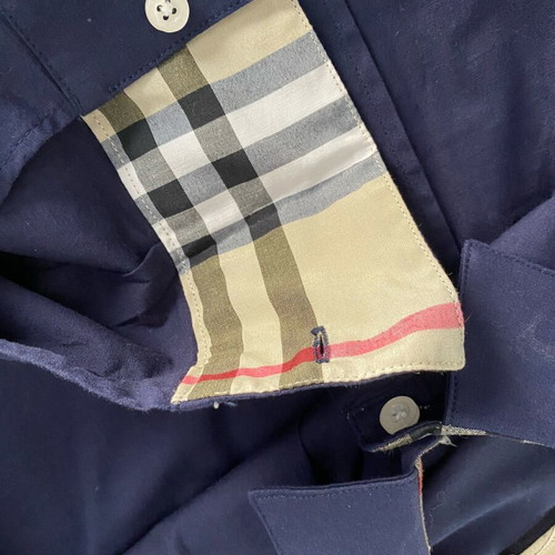 Burberry shirt used, cotton, dark blue, size XXL