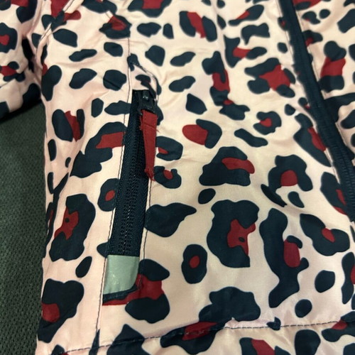 Waterproof snow jacket 86/92 cm like new, pink with pattern