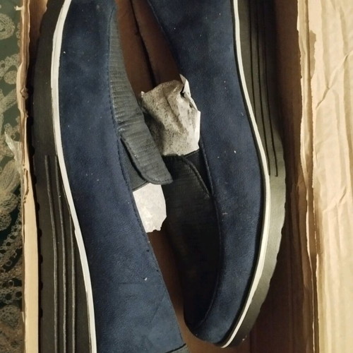 Ballerina shoes new, size 38, blue eco leather