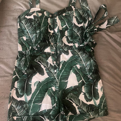 Woman vintage dress size M/L, green
