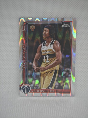 Tre Johnson 2025-26 Topps Chrome Update Raywave Refractor Rookie κάρτα