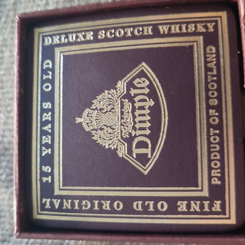 Dimple 15 Years Old vintage coaster set, 4 pieces, New Old Stock