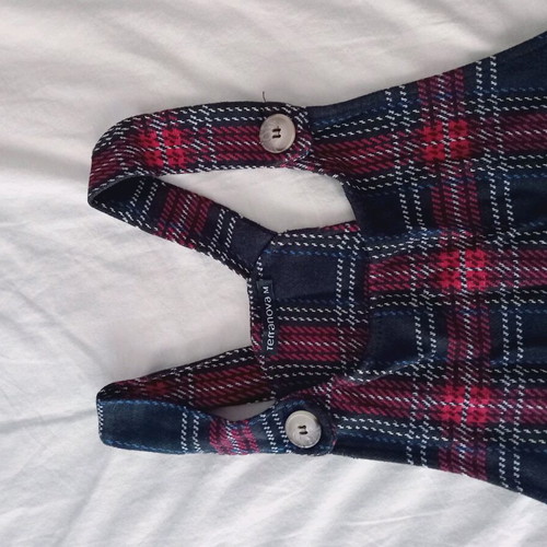Terranova checked salopette dress like new, size M