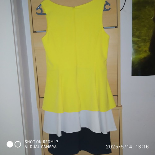 Makis Tselios dress like new, size M, black and yellow