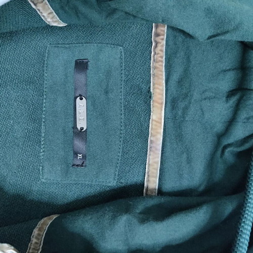 Hooded sweatshirt jacket like new, green, size XL