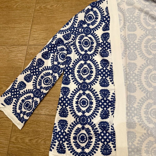 Tunic, white and blue, size S