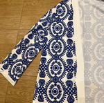 Tunic, white and blue, size S