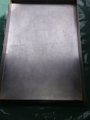 Aluminum baking tray used, dimensions 61x40