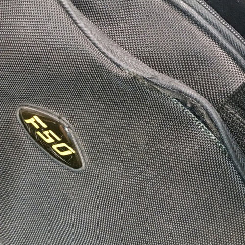 F 50 bag used, black, small with handles and shoulder strap
